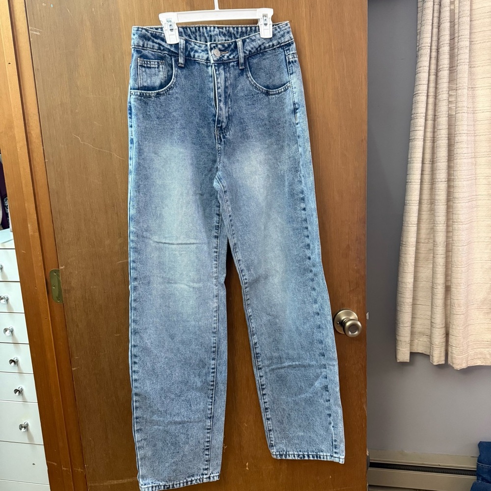 SHEIN Light Blue Straight Men's Jeans